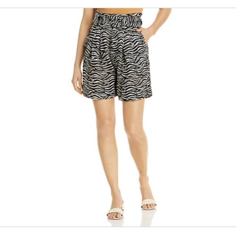 Solid & Striped Women's $188 Talia Leopard-Print Shorts Swim Cover-Up Size M